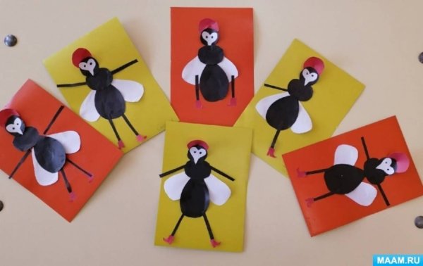 Аппликация Муха Цокотуха в подготовительной группе