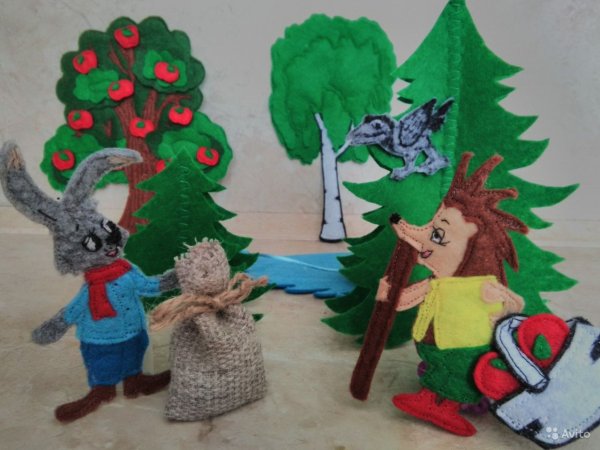 Мешок яблок Сутеев персонажи к театру