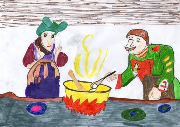 Каша из топора иллюстрации