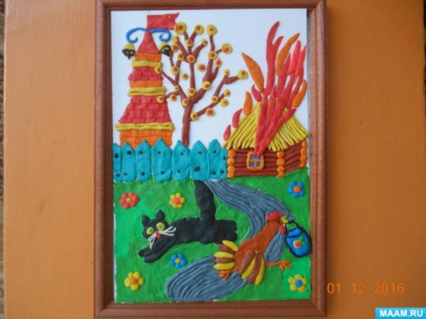 Поделки по пожарной безопасности из пластилина