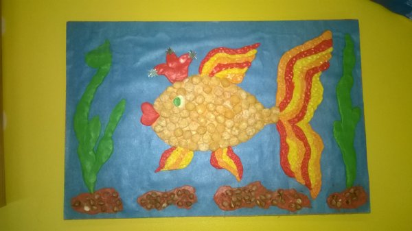Аппликация Золотая рыбка в подготовительной группе