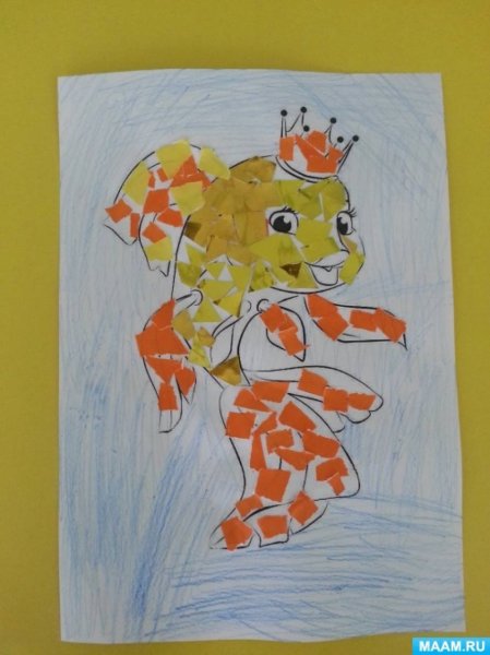 Аппликация Золотая рыбка в подготовительной группе