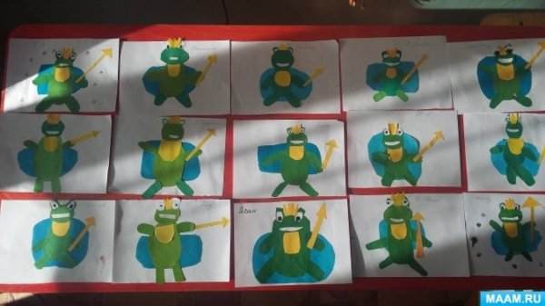 Аппликация Царевна лягушка в подготовительной группе