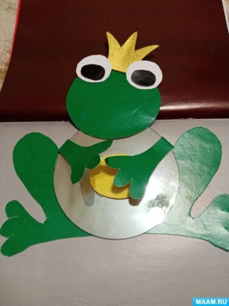 Поделка лягушка из бумаги