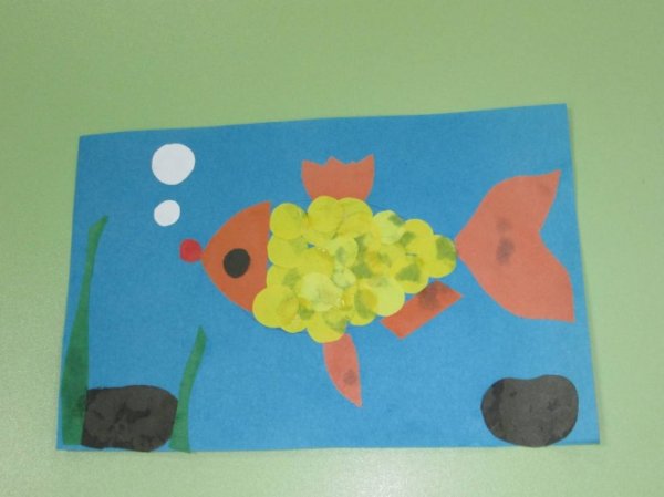 Аппликация к сказке Золотая рыбка