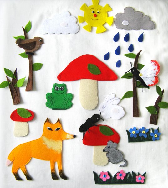 Театр для фланелеграфа Сутеев под грибом