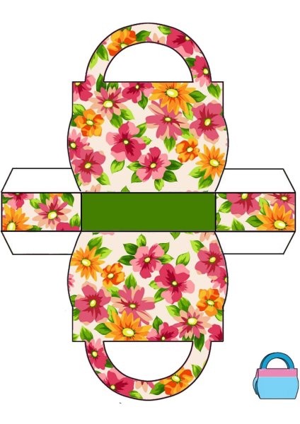 Развёртка коробочки для подарка