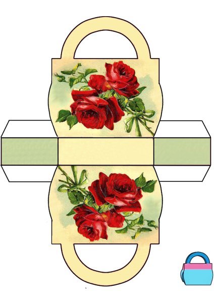 Развёртка коробочки для подарка