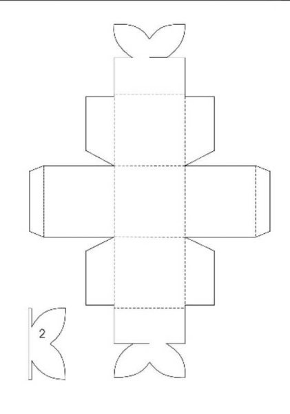 Трафарет коробочки для подарка