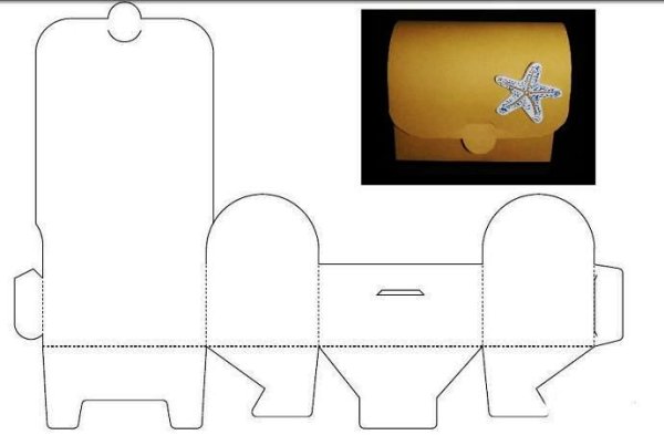 Развёртка коробочки для подарка