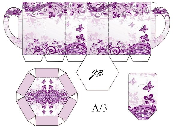 Развертка подарочной коробки