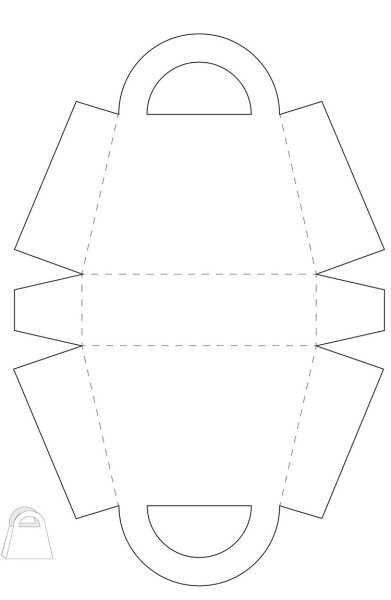 Сумочка из бумаги шаблон