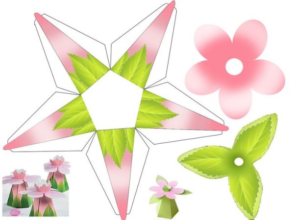 Объемная аппликация цветы