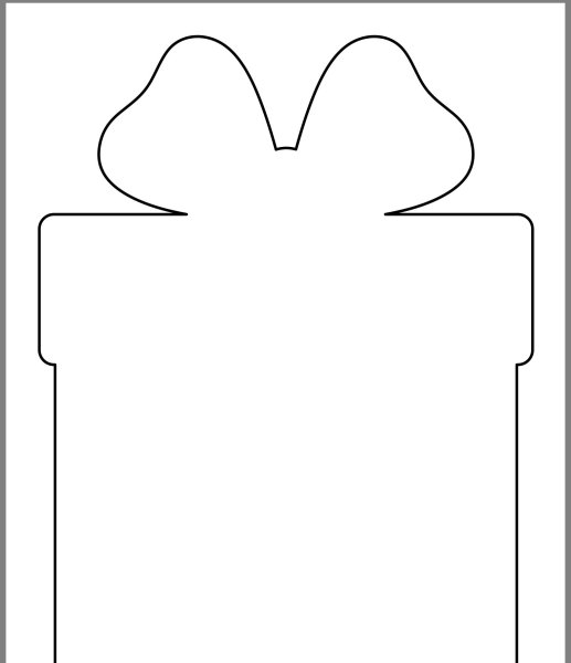 Трафарет подарок для пряника