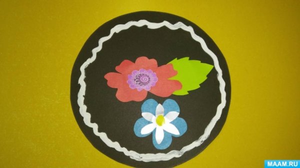 Аппликация Жостовский поднос в старшей группе