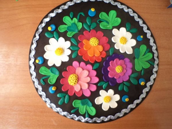 Жостовская роспись пластилинография