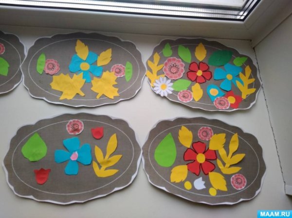 Аппликация Жостовский поднос в подготовительной группе