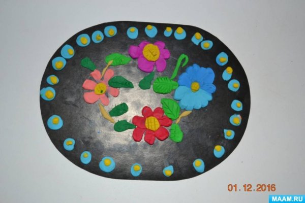 Аппликация Жостовский поднос в старшей группе