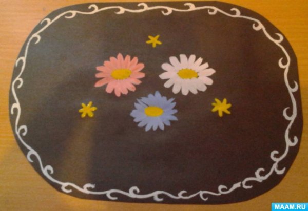 Украсим поднос младшая группа рисование
