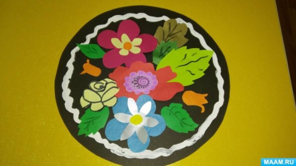 Аппликация Жостовский поднос в подготовительной группе