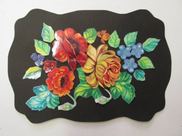 Аппликация Жостовский поднос