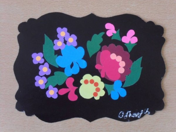 Аппликация Жостовский поднос