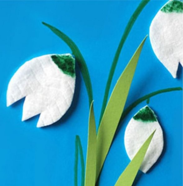 Аппликации Подснежник