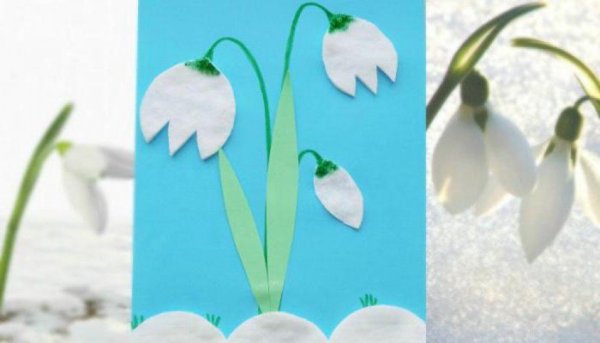 Поделка подснежники