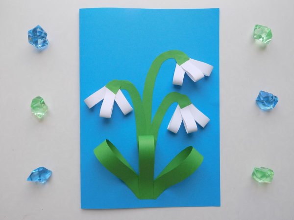 Аппликации Подснежник