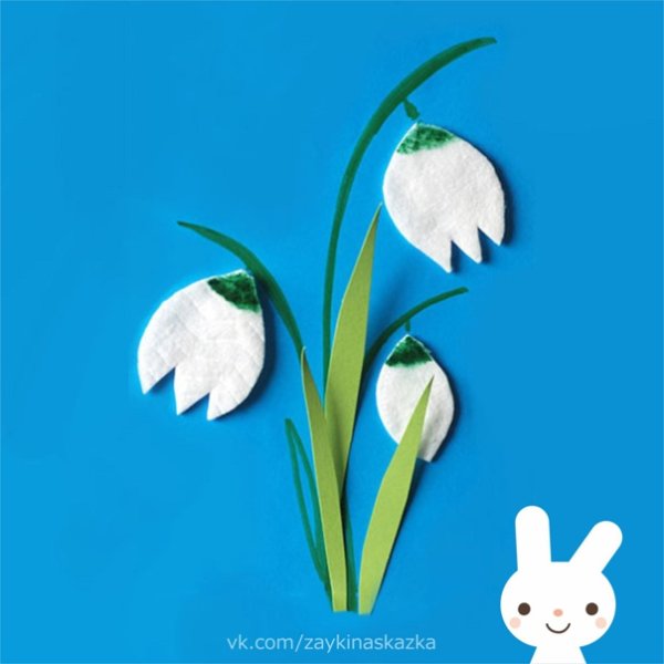 Аппликации Подснежник