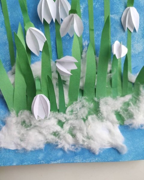 Аппликации Подснежник