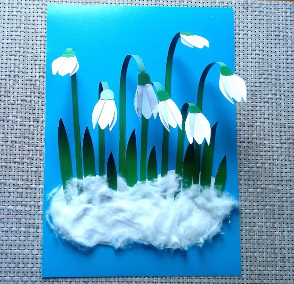 Поделка подснежники