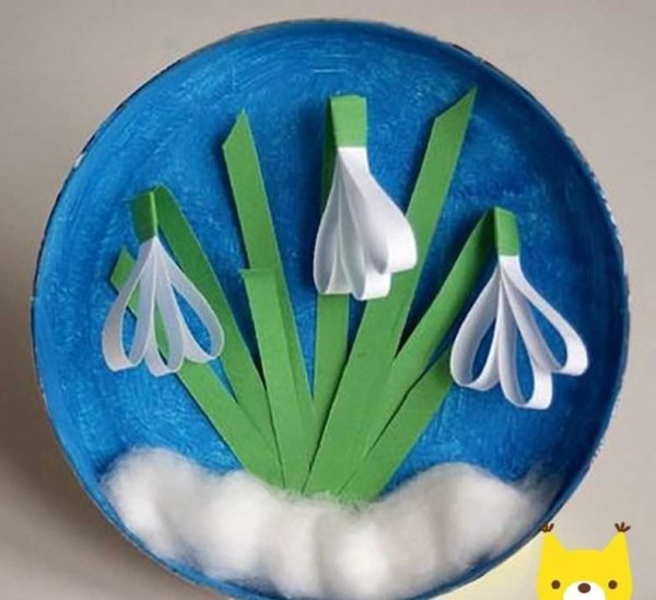 Поделка подснежники