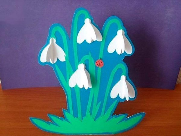 Аппликации Подснежник