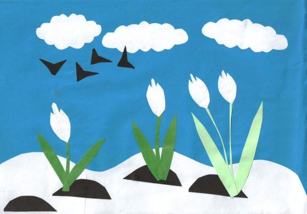 Аппликация на весеннюю тематику