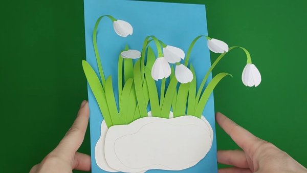 Подснежники аппликация для детей