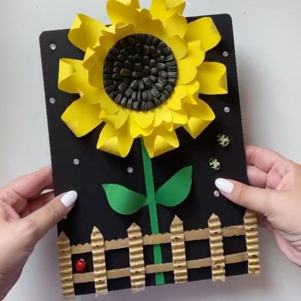 Поделка подсолнух