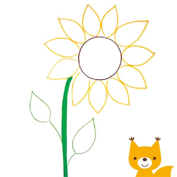 Подсолнух аппликация для детей