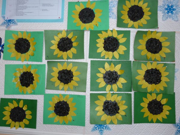 Аппликация подсолнух