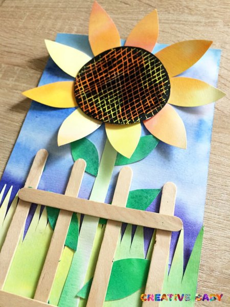 Поделка подсолнух