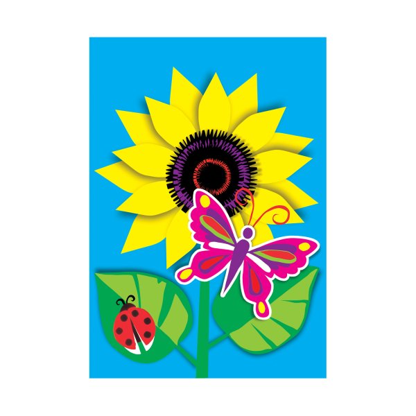 Объемная аппликация подсолнух