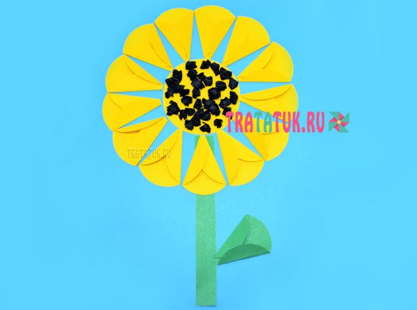 Аппликация подсолнух