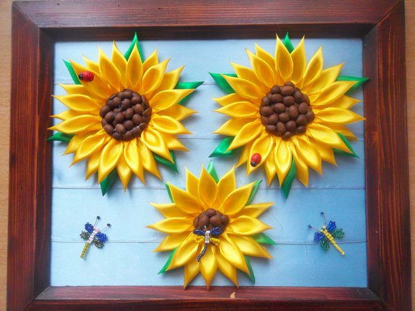 Поделка подсолнух из бумаги