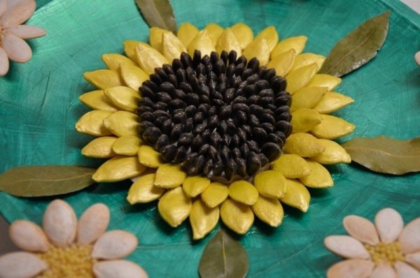 Поделка из семечек подсолнуха