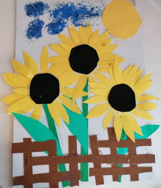 Аппликация подсолнух