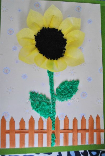 Аппликация подсолнух