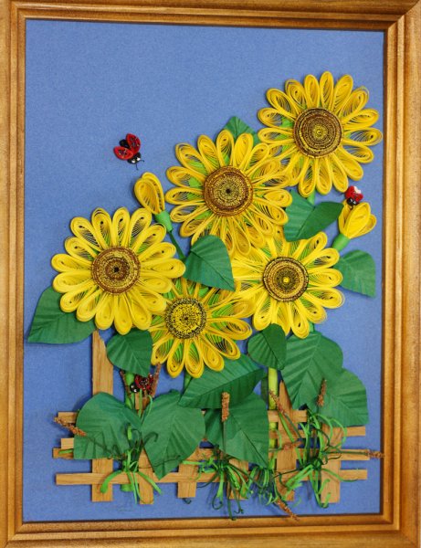 Квиллинг Подсолнухи