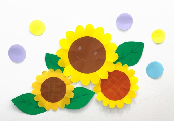 Подсолнух аппликация для детей