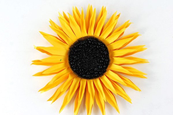 Подсолнух аппликация из бумаги