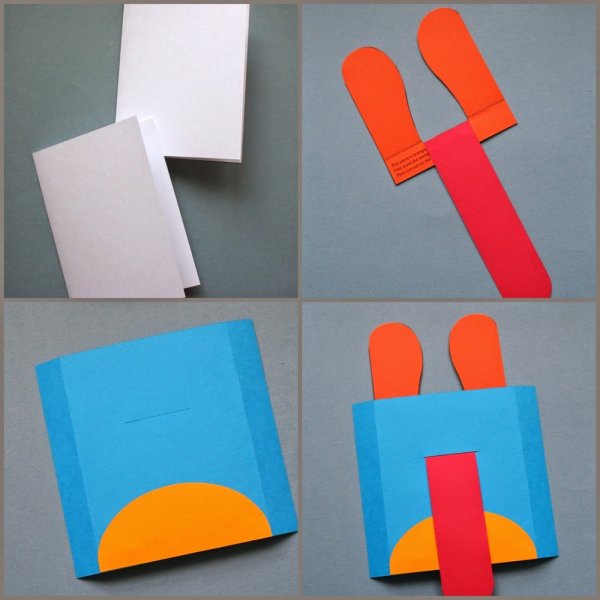 Поделка открытка собачка